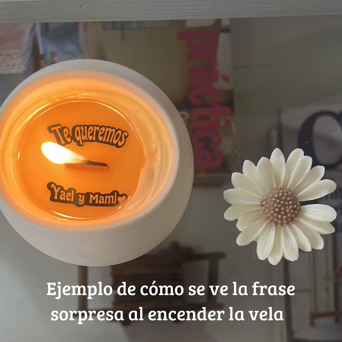 Vela Libro con frase sorpresa