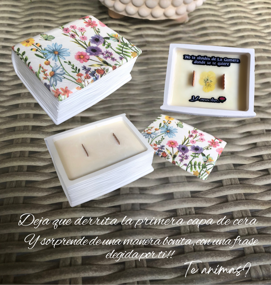 Vela Libro con frase sorpresa